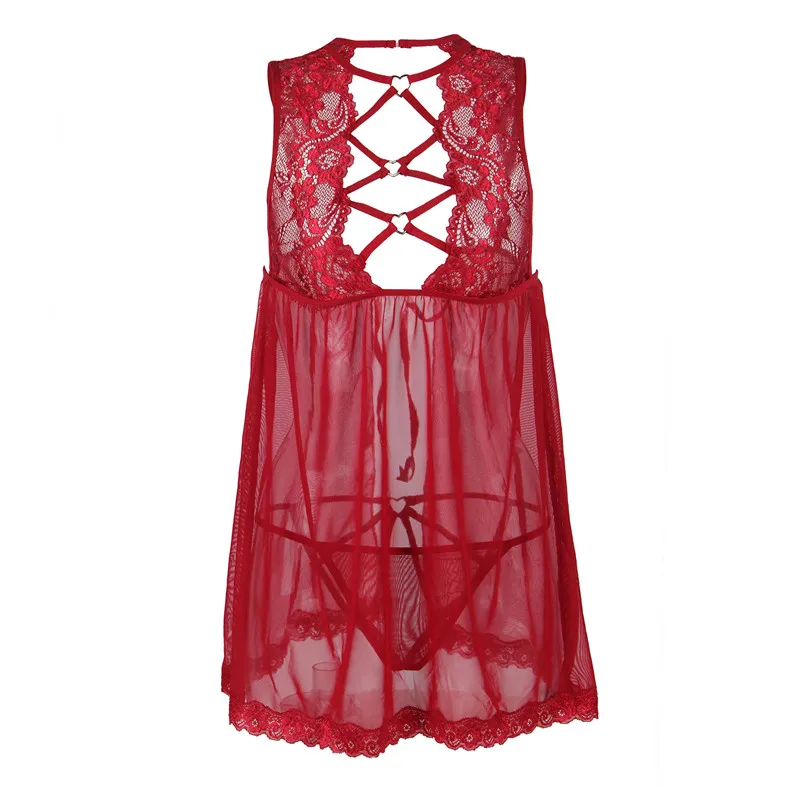 Ohyeahlady Лоскутная Ночная одежда для сна Babydoll без рукавов экзотическое кружевное белье Feminina Сетка открытый прозрачный чарующий RJ80885