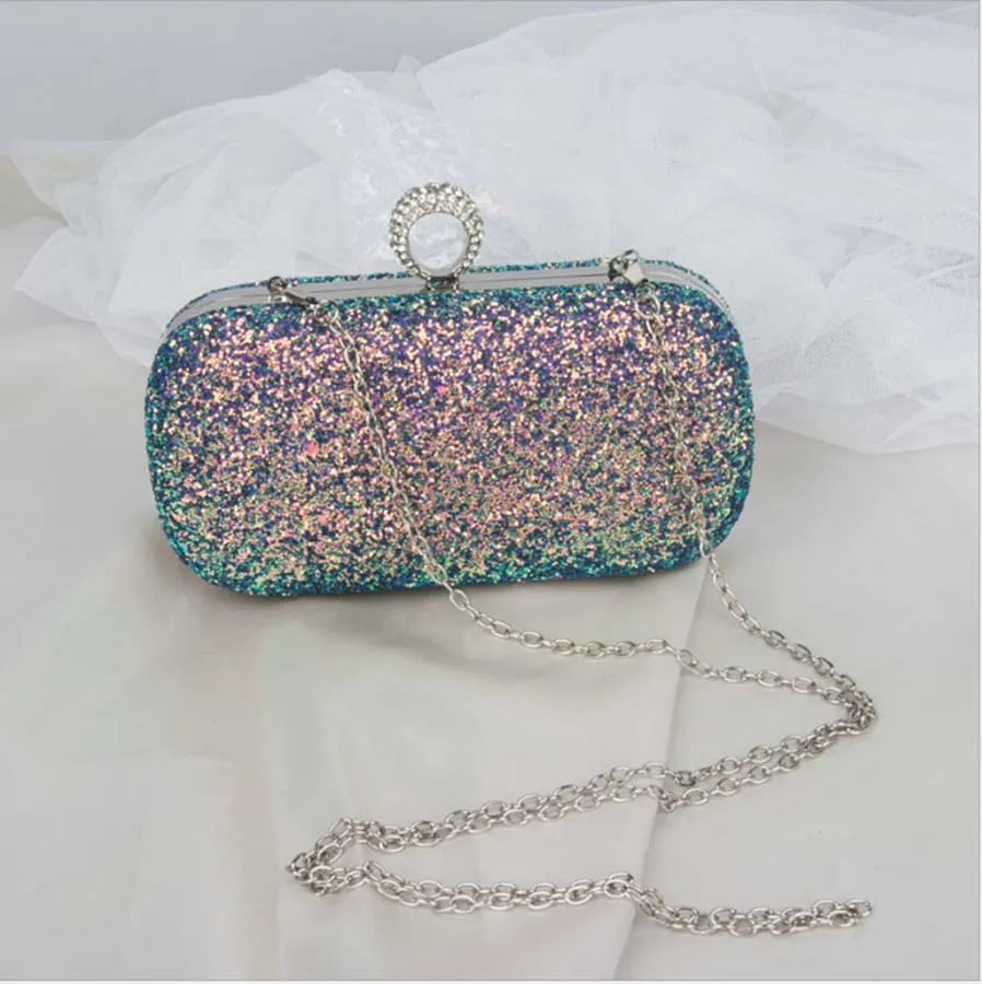 Женская вечерняя сумочка-клатч с мерцающими стразами, Свадебные вечерние сумки для выпускного вечера, дамская модная блестящая сумка с блестками, вечерняя сумка - Цвет: A