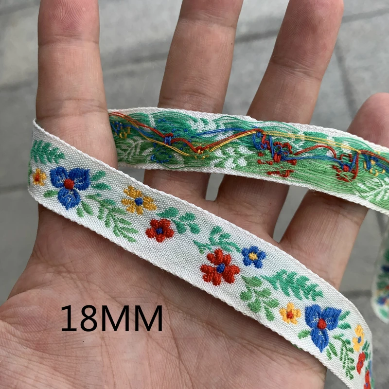 Khaki Flowers Heart Handmade Jacquard Ribbon Lace 3YARD 3/4 INCH 11-20MM satin ribbons ribbon decoration ribbon supplies wrapping ribbon satin ribbon sewing ribbon christmas ribbon cotton ribbon organza ribbon polyester ribbon