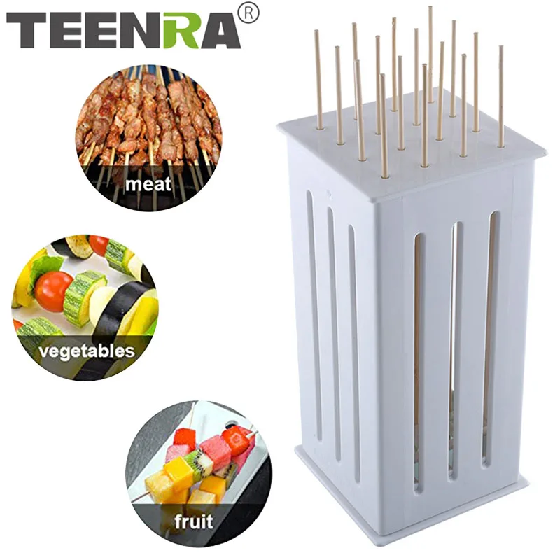 16 отверстий портативная коробочка для приготовления барбекю мяса кебаба TEENRA