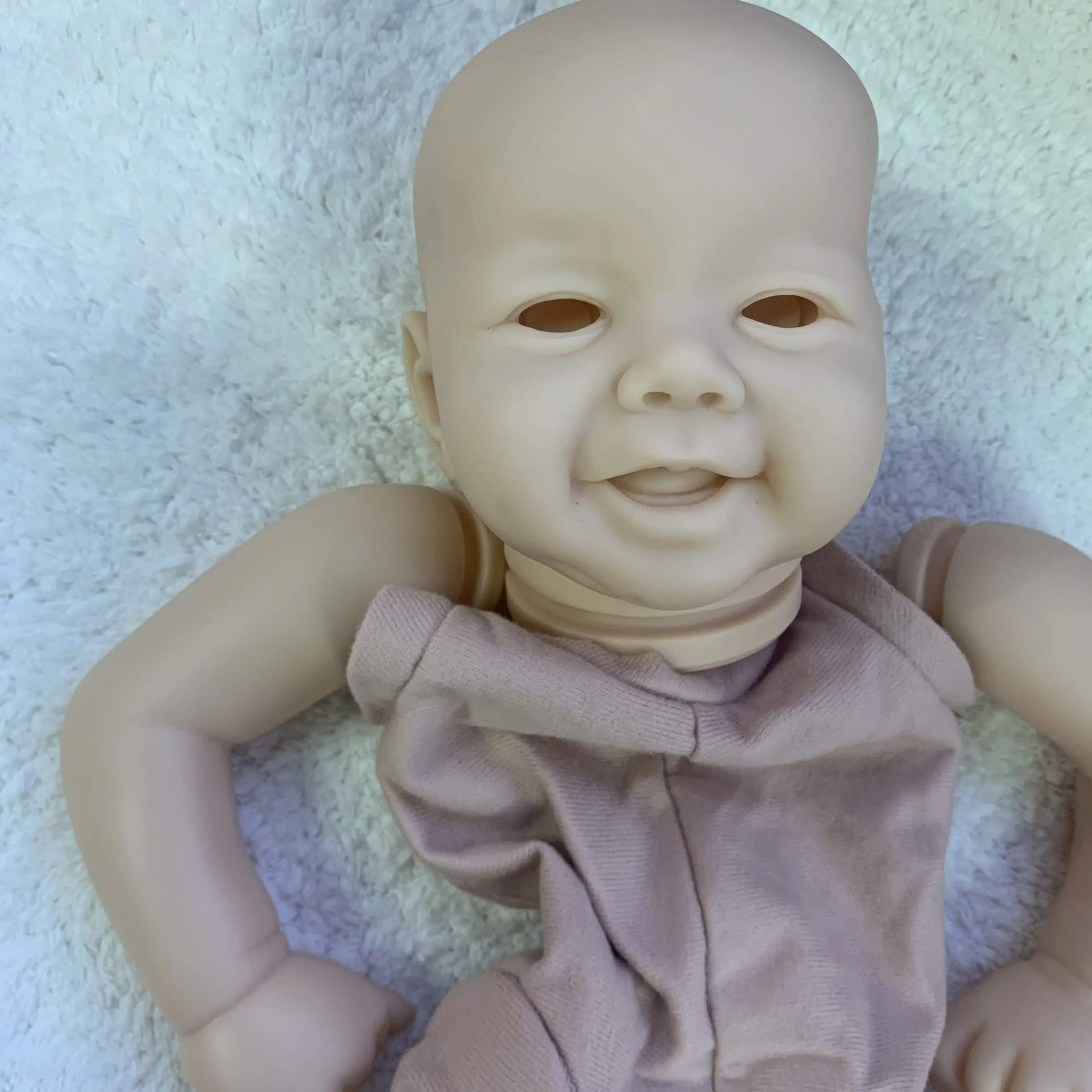 Reborn Doll Kit NPK 21inch Emmy Smile Sweet Baby Lifelike Soft Touch Unfinished Doll Parts