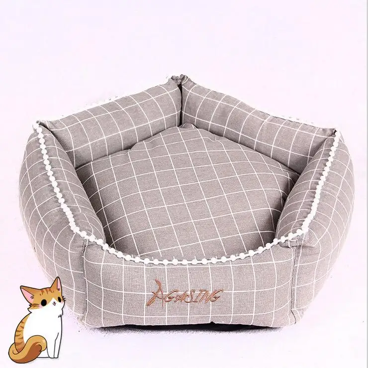 Pet Dog постельные матрасы круглая подстилка для щенков кошачий лежак кровать для домашних животных спящий плюшевый Кот Щенок мягкий дом осень зима гнездо питомник Прямая поставка