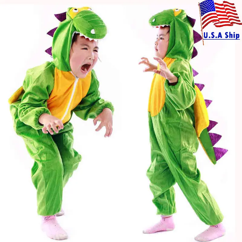 Online Umorden Boy Girl lindo dinosaurio animal de dibujos vestuario para Cosplay para niños disfraces del Día de los niños