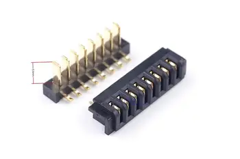 

5 Pairs Pitch 2.5 mm 8 Positions Female Blade Socket Receptacle 5.8mm Male Header Battery Connector Right Angle Through Holes 7A