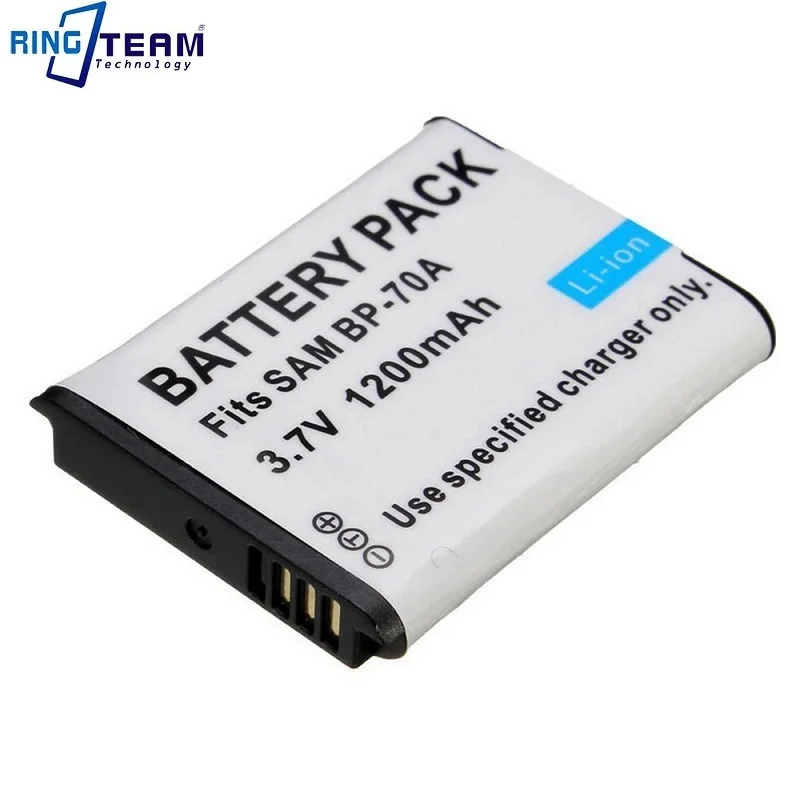 Per Samsung Pl80 Es70 Pl90 Pl100 Pl101 Pl120 Pl170 Pl200 Pl201 Sl50 Sl600 Sl605 Sl630 Fotocamera 3.7V 1200Mah Batteria Bp-70A Bp70A