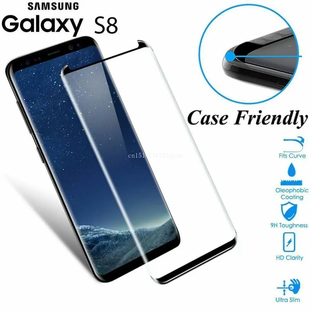 

Tempered Glass Screen Protector Full Cover For Samsung Galaxy S8 S9 Plus Protection Safety Glass