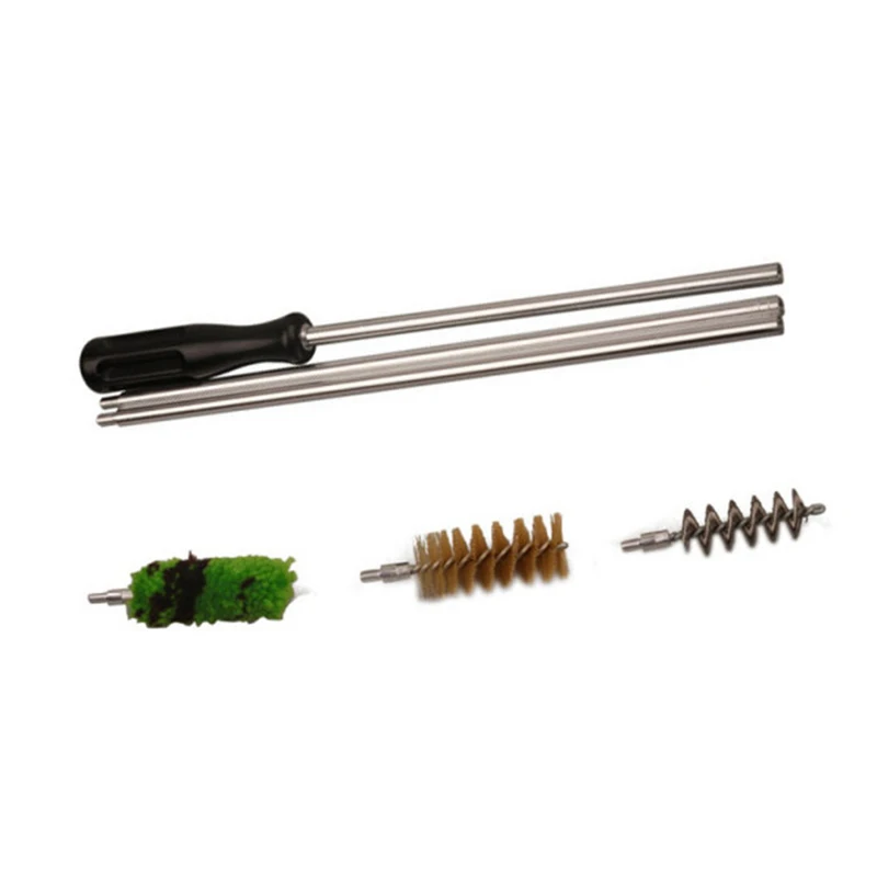 Алюминиевая чистящая щетка, чистящий набор для винтовки, пистолета, для охоты, кемпинга, профессиональный набор, дробовик, щетка, Охотничья щетка, инструмент