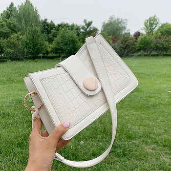 

Luxury Crocodile Pattern Small PU Leather Armpit Bag For Women Chain Shoulder Handbags Female Travel Crossbody Hand Bag
