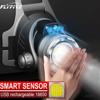 

IR Sensor led Headlight CREE XML L2 Induction Head lamp Micro USB Rechargeable headlamp 18650 Lantern Head Flashlight led Torch