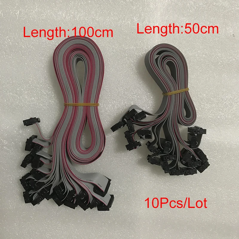 10Pcs 80cm 16pin LED Display Long Flat Wire ,PIN Connector Gray Flat Ribbon Data Cable ,Hub Cable Signal Transmit Date Line