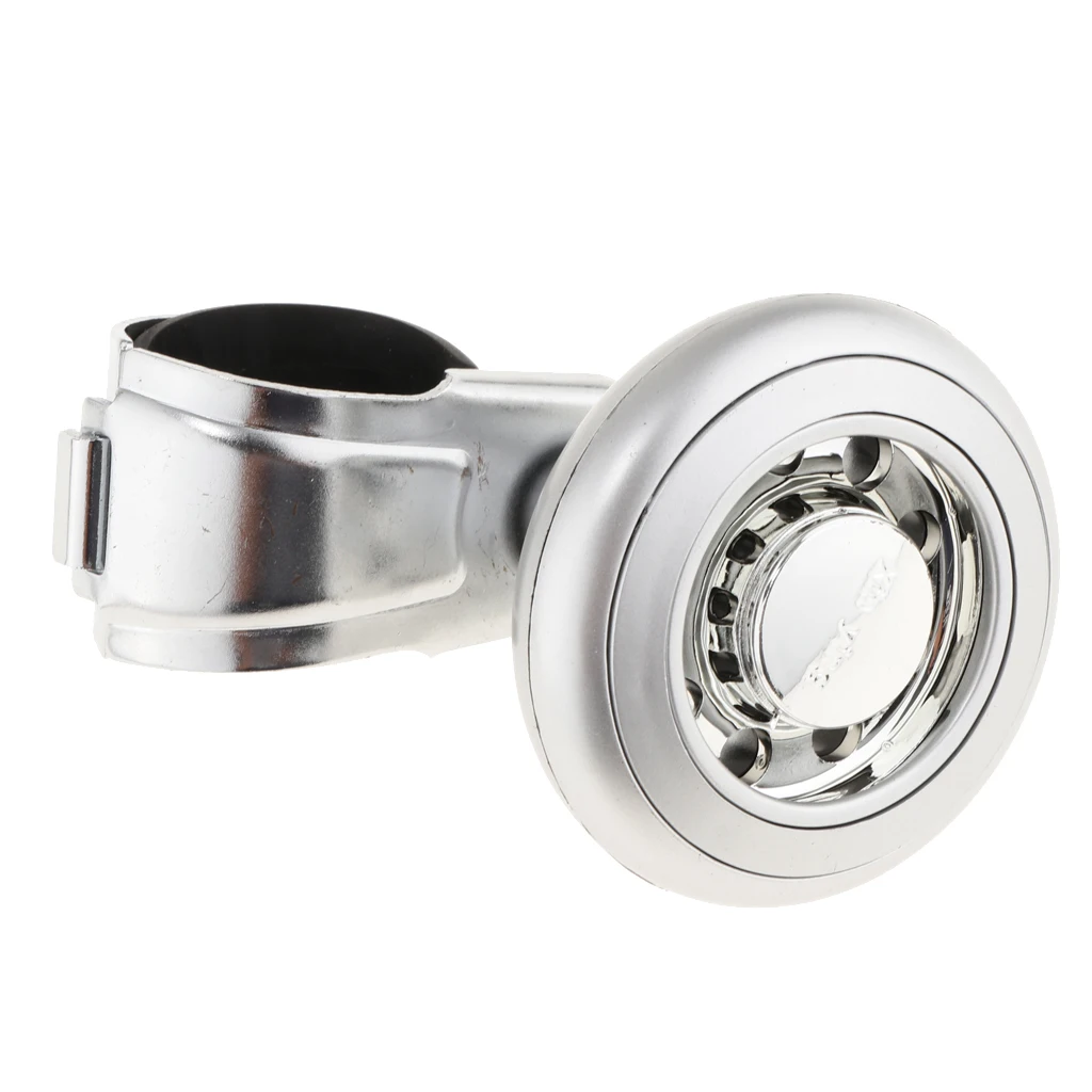 Автомобильное рулевое Колесо Spinner мощная ручка сверхмощная ручка усилитель ж/зажим из нержавеющей стали - Цвет: Silver