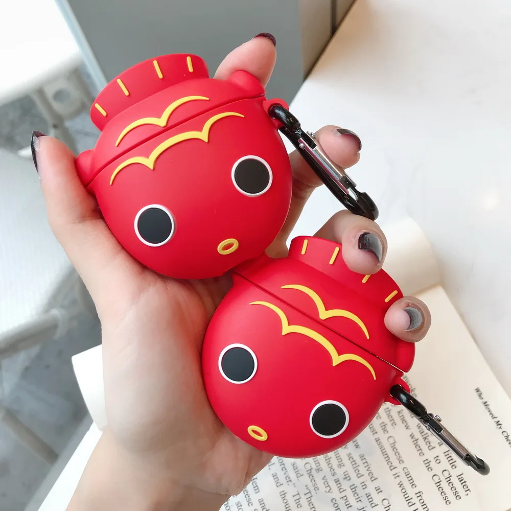 FORTUNE 3D Мягкий силиконовый чехол LUCKY cryprinus carpiod FISH Airpods милый подарок для Apple Airpods2 Bluetooth наушники чехол