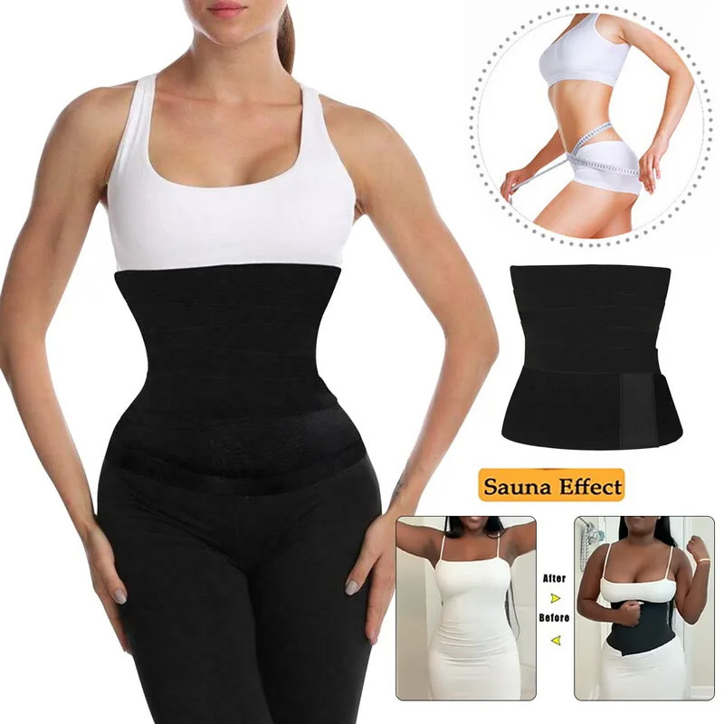 strapless shapewear Waist Trainer Women Slimming Sheath Snatch Me Up Bandage Wrap Body Shaper Tummy Shapewear Trimmer Belt Corset Top Stretch Bands maidenform shapewear