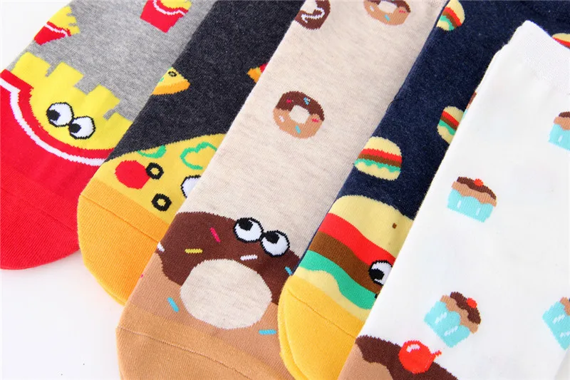 New arrival women's lovely cartoon socks spring autumn-winter funny food sock ladies and woman's art cotton socks