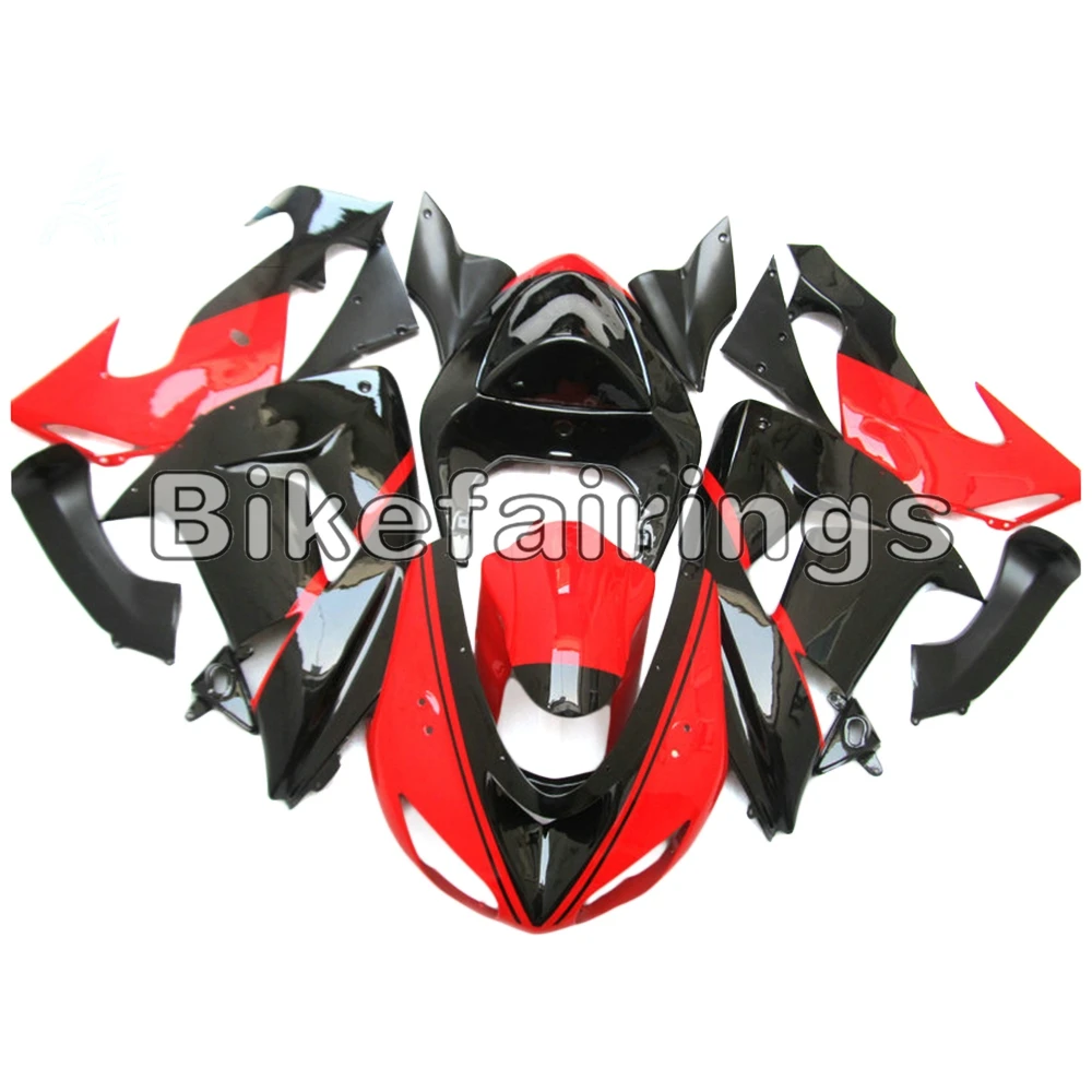 Гоночный Обтекатели для kawasaki ZX10R 2006 2007 кузов ZX-10R 2006 2007 чехлы на сиденья ZX 10R 06 07 капоты впрыска красный набор для черного корпуса