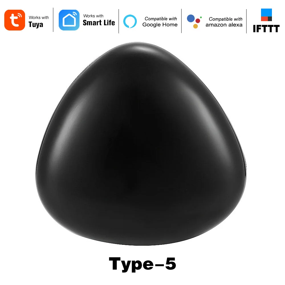 Tuya Type 5 Black Универсальный пульт дистанционного управления WiFi ИК-концентратор умный дом Голосовое управление для Alexa Google Home One для всех Infrare WiFi Пульт дистанционного управления Лер - Цвет: Tuya Type 5 Black