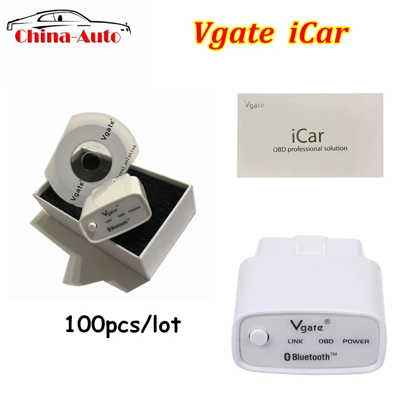 100 шт./лот Vgate iCar1 Wi-Fi/Поддержка bluetooth J1850 протокола OBD2 диагностический сканер для OBDII протоколы автомобили Икар