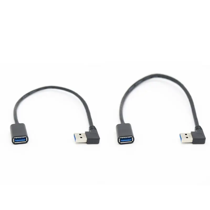 90 градусов под прямым углом супер скорость USB 3,0 мужчин и женщин Расширение адаптер для кабельного шнура 30 см/60 см