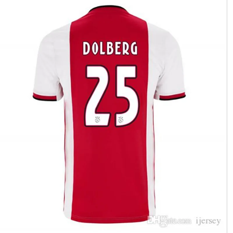 19 20 Ajaxe Джерси Домашняя футбольная рубашка DE JONG DE LIGT VAN DE BEEK NERES Ajaxes TADIC ZIYECH футбольные рубашки - Цвет: shirt