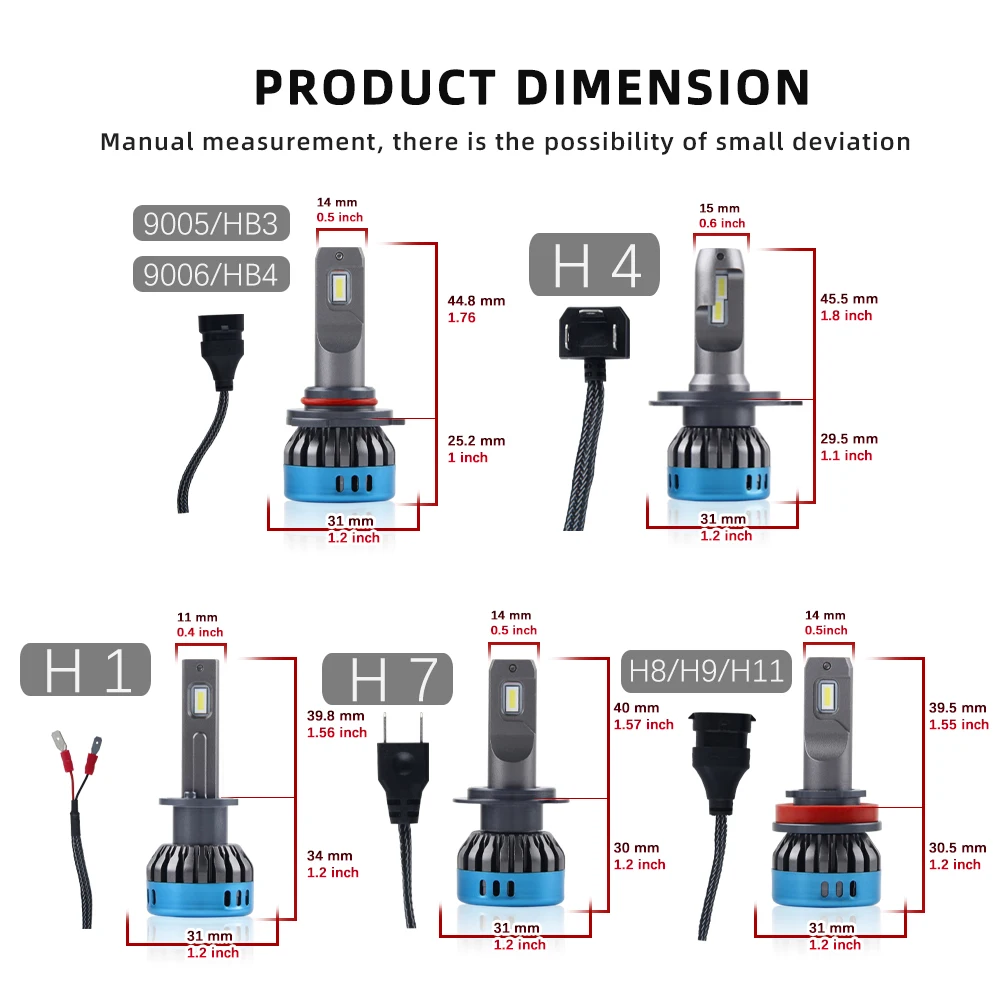 BraveWay Auto Lamps LED Chip H1 H4 H7 H8 H11 9005 HB3 9006 HB4 Car Led Headlight Bulb Fog Light 16000LM 6500K 50W Conversion Kit led car lights led lights led bulbs led headlights led car headlights car headlamps