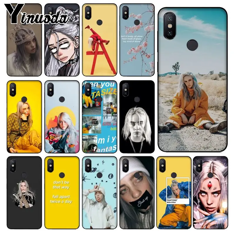 Yinuoda Billie Eilish 13 милые черные силиконовые мягкие Аксессуары для телефонов Чехол для redmi 5plus note6pro note5 6pro 7 Чехол