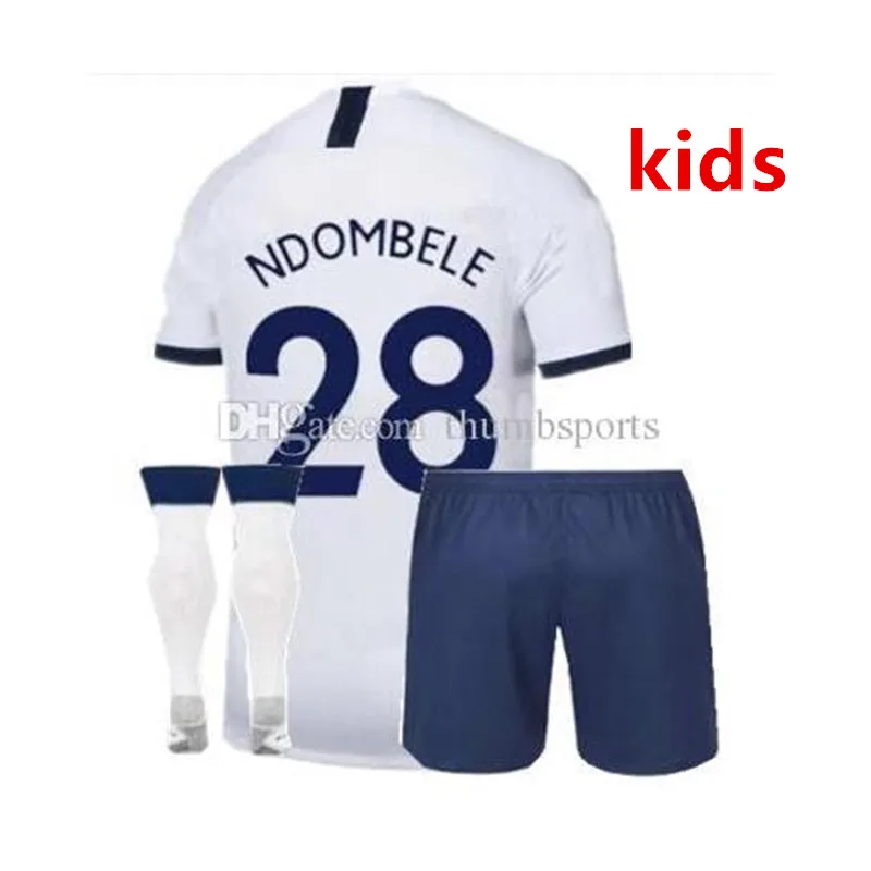 3rd Tottenham Футбольная Футболка ERIKSEN DAVIES ROSE VERTONGHEN SANCHEZ SON KANE DELE NDOMBELE Детский комплект+ носки Tottenham jersey - Цвет: kids