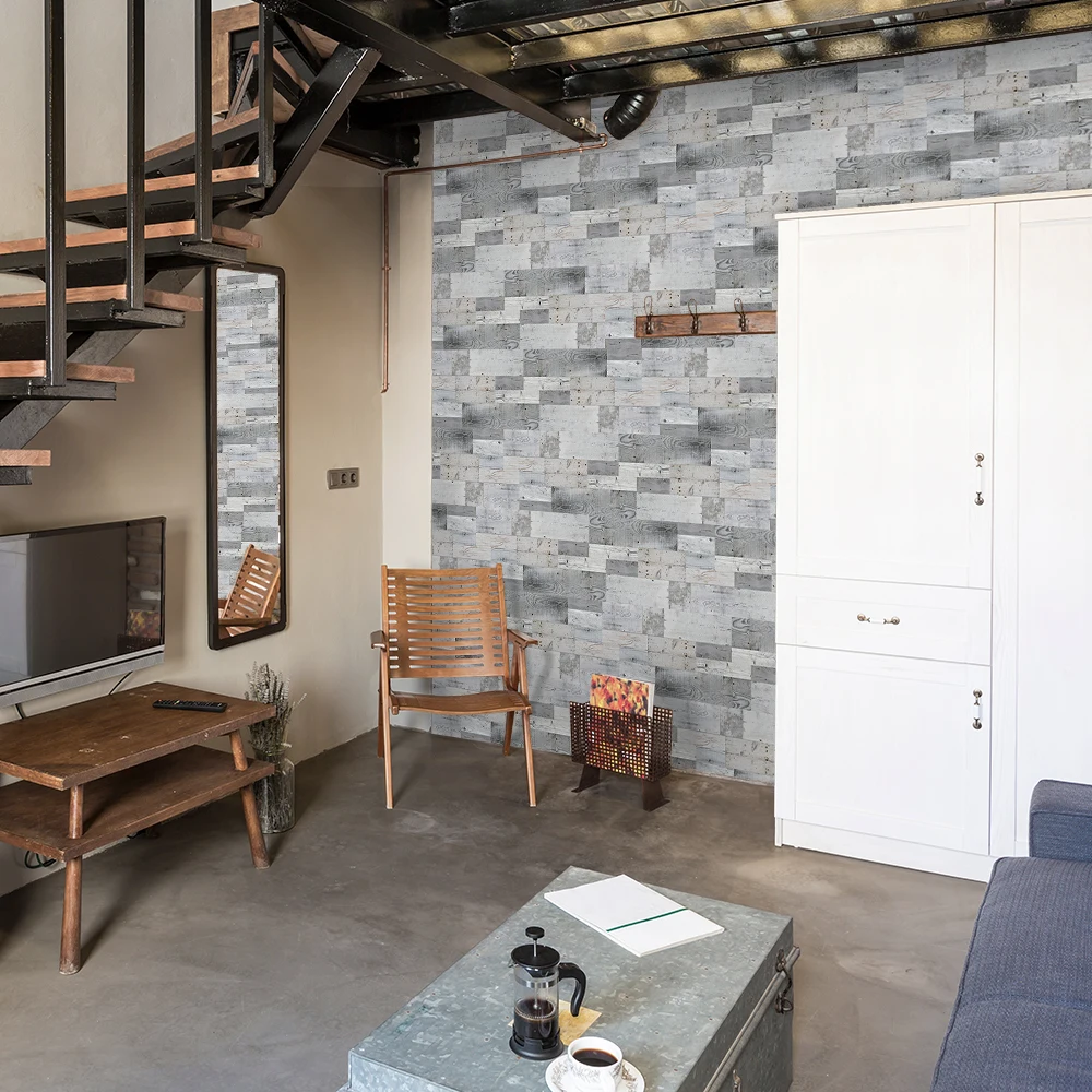 Diy Easy Peel And Stick Wood Wall Decor Reclaimed Barn Wood Wall