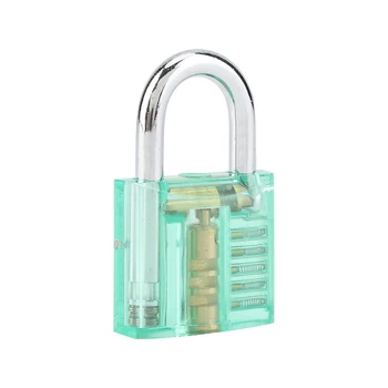 

Padlock Set Pick Cutaway Practice Lock With Key Removing Hook Kit Tool Transparent Extractor Set Locksmith Tool Hardware