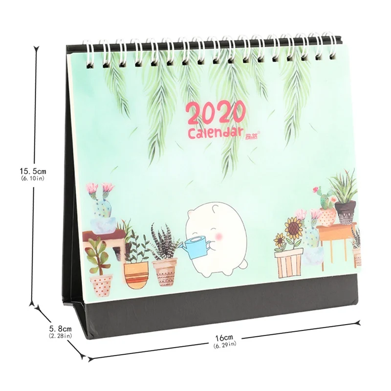 1Pcs Cute Cartoon Animal Calendar Table Desktop Calendar Daily Scheduler Planner Agenda Organizer