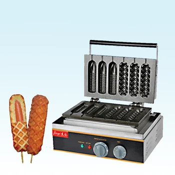 

Six pieces corn waffle maker rench muffin hot dog making machine Crispy corn conjoined machine Commercial