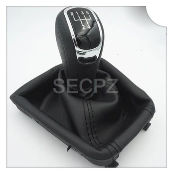 

FAT Car Gear Shift Knob Black Leather Boot 5 Gear for Skoda Superb 3T MKII (08-12) SUPERB MK2 II 2