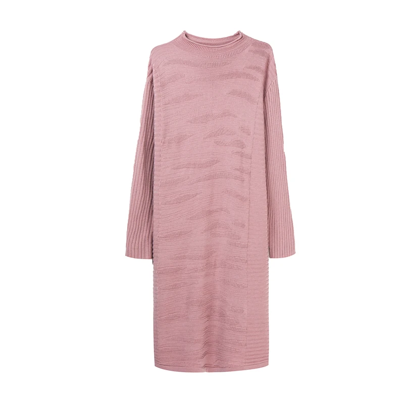 Новинка 2019 модное женское зимнее трикотажное длинное платье кашемировое высшего