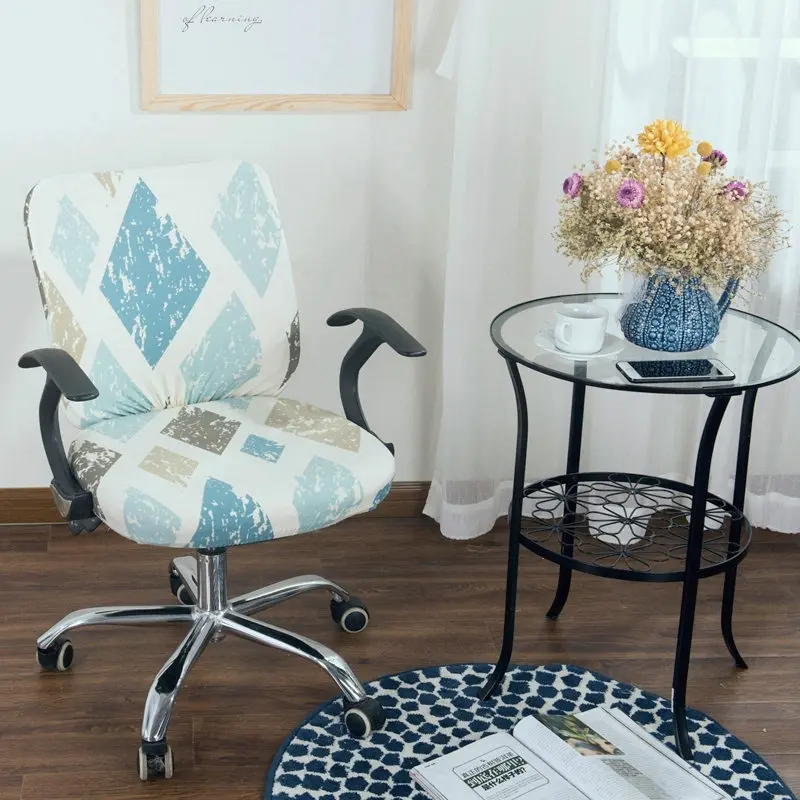 3D современный модный принт компьютерный офисный дополнительный стул противообрастающий Универсальный спандекс чехлы для стульев