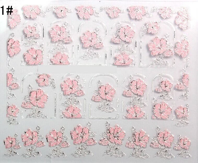 

1 Sheet Chinese Style Nail Art Sticker Nail Polish Sticker Applique 3D Water Transfer Decals Nail Manicure Decoration Tools