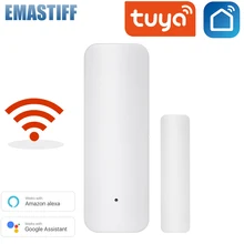 Tuya inteligentne WiFi czujnik drzwi drzwi otwarte/zamknięte detektory WiFi App powiadomienie Alert alarm bezpieczeństwa wsparcie Alexa Google Home