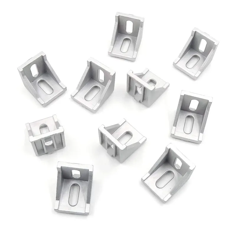 10pcs Aluminum 20x20 Angle Bracket Fittings L Connector Fastener Aluminium Profile CNC 20x20x17mm