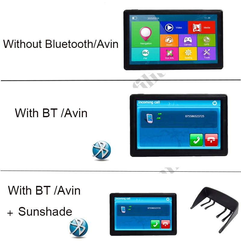 7 дюймов HD Автомобильный gps навигатор Windows CE Bluetooth AVIN емкостный экран FM 8 ГБ/256 Мб автомобиль avan автомобиль грузовик gps Европа Sat nav
