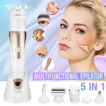 

5 in 1 Women Epilator USB Electric Multifunction Hair Removal Device Nose Hair Trimmer Eyebrow Shaping Device Shaving Razors