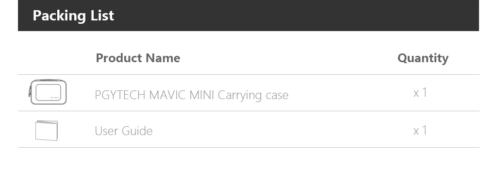 PGYTECH чехол для переноски сумка для хранения для DJI Mavic Mini Drone аксессуары
