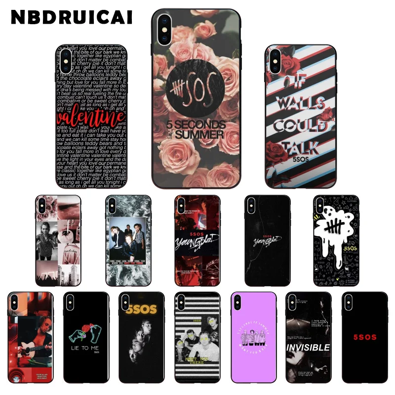 NBDRUICAI 5Sos band Young кровь 5 секунд лета силиконовый чехол для телефона iPhone 11 pro XS MAX 8 7 6 6S