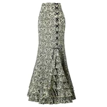 KLV/Для женщин юбка faldas mujer moda חצאיות rokken в стиле панк ретро с оборками юбка «рыбий хвост»#3