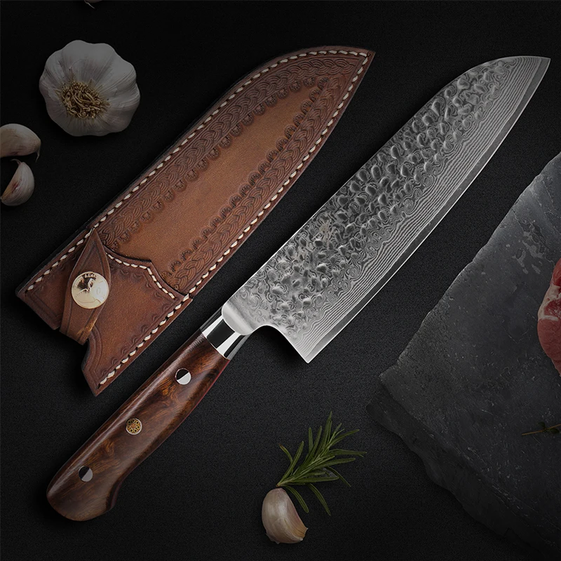 FINDKING AUS-10 Damascus Steel Chefs Knifes Ebony Handle Arrow Pattern  Professional 8 inch Gyuto Knives Best Kitchen Chef Knife - AliExpress