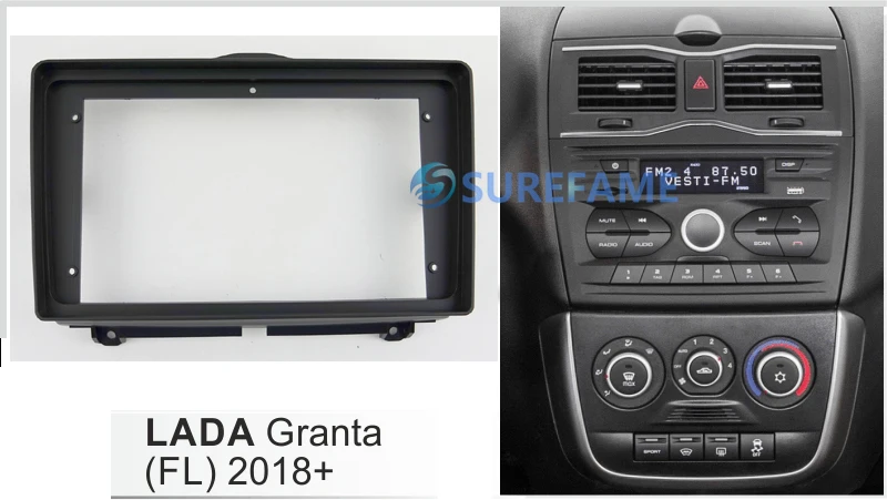 9 дюймов Автомобильная панель Радио панель для LADA GRANTA+ набор для установки Переходная рамка адаптер отделка 9 дюймов крышка пластины