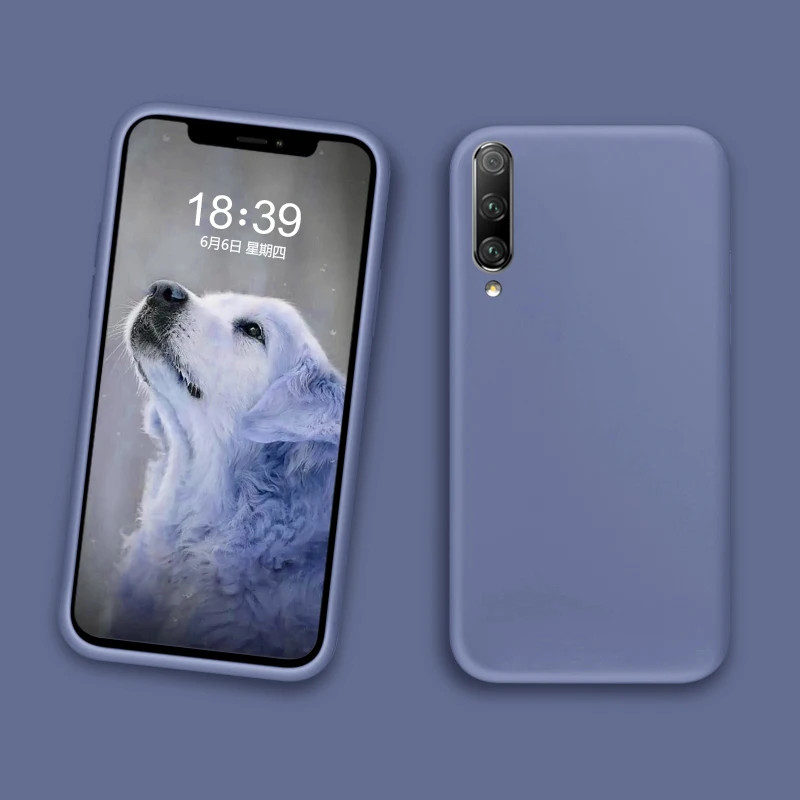 Жидкий силиконовый чехол для Xiao mi Red mi 8A Note 8 7 Pro, мягкий чехол ярких цветов для mi 9 8 SE A2 A3 Lite CC9 CC9E - Цвет: Lavender