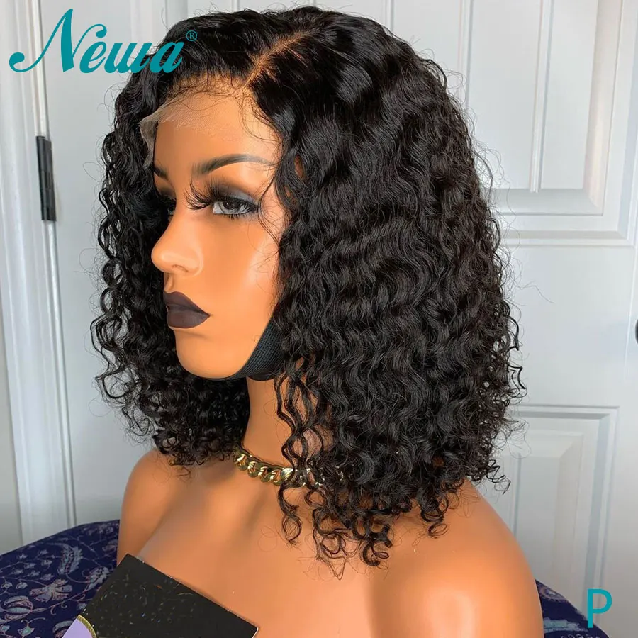 Newa Hair 360 Lace Frontal Wig With Baby Curly Human Wigs For Black Women 180% Brazilian Remy | Шиньоны и парики