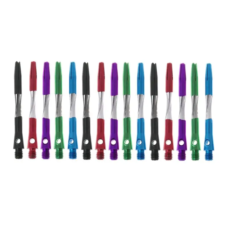 15pcs 45mm Aluminium Alloy Dart Shaft Stems Throwing 2BA Thread Dart Replacement - Цвет: 5