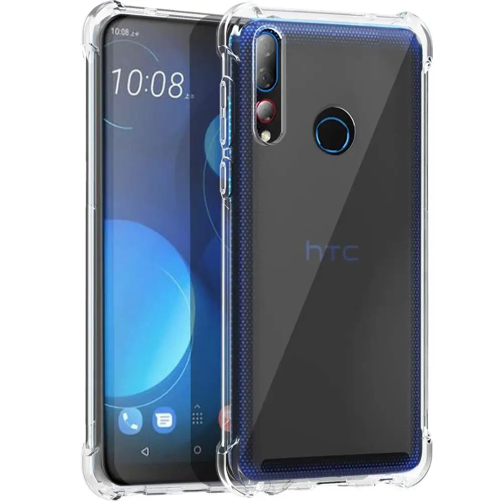 Caso Di Cristallo Per Htc Desire 19S 19 + 12 12S 12 + U12 Vita U12 + U11 Vita Più Occhi U Ultra Copertura Posteriore Del Silicone Per Htc One M10 X10