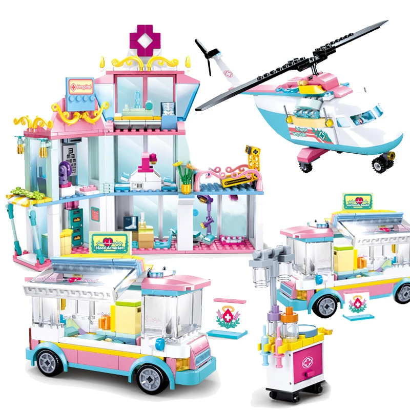 Toeschouwer aspect Toestemming Hospital Helicopter Figures | Building Blocks Hospital | Heartlake City  Hospital - New - Aliexpress