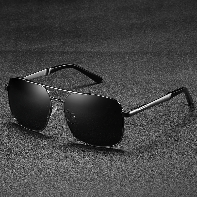 

ALBASSAM BRAND Mens Polarized Sunglasses Sports Rectangle Glasses Aluminum Magnesium Frame UV400 Sun Glasses De Sol MM6234