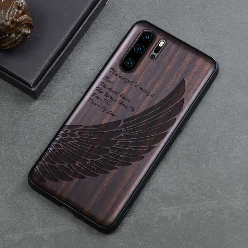 7 Для huawei P30 чехол Роскошный черное дерево чехол для huawei p30 Pro 3D резной деревянный силиконовый чехол для huawei P30 Pro - Цвет: 7